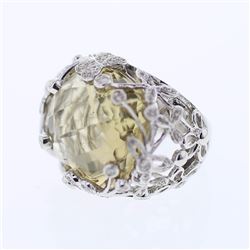 18KT White Gold Ladies Diamond and Gemstone Fashion Ring -# 10154