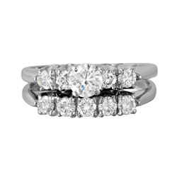 14KT White Gold Diamond Wedding Set -# 1889