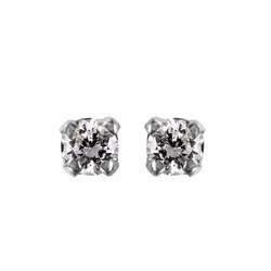 14KT White Gold Diamond Stud Earrings -# 1602