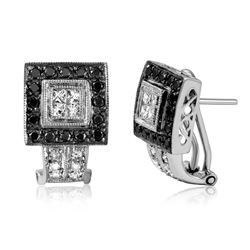 18KT White Gold Ladies Diamond Earrings -# 9567