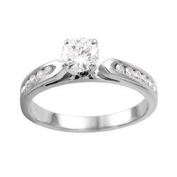 14KT White Gold Diamond Engagement Ring -# 597