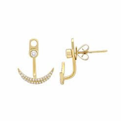 14KT Yellow Gold Diamond Earrings -# 7964-1