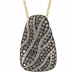 14KT Yellow Gold Diamond Pendant With Chain -# 6154