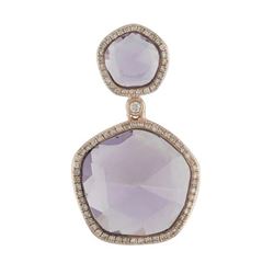 14KT Rose Gold Ladies Diamond and Gemstone Necklace -# 8816