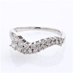 18KT White Gold Ladies Diamond Fashion Ring -# 8800