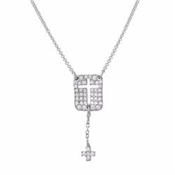 18KT White Gold Ladies Diamond Necklace -# 8842