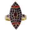 Image 2 : 18KT Yellow Gold Ruby and Diamond Ring -# 6647