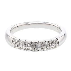 14KT White Gold Mens Diamond Band Ring -# 8726