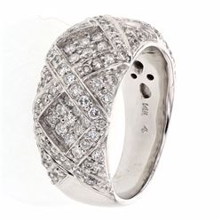18KT White Gold Ladies Diamond Fashion Ring -# 10021