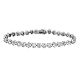 14KT White Gold Diamond Bracelet -# 1615