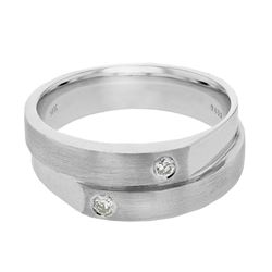 14KT White Gold Mens Diamond Ring -# 9144