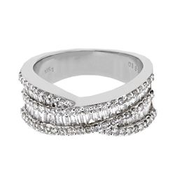 18KT White Gold Ladies Diamond Fashion Ring -# 10202