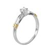 Image 2 : 14KT Two Tone Gold Diamond Solitaire Ring -# 6652