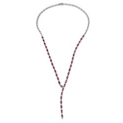 14KT White Gold Ruby Necklace -# 6457