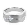 Image 1 : 14KT White Gold Mens Diamond Ring -# 9600