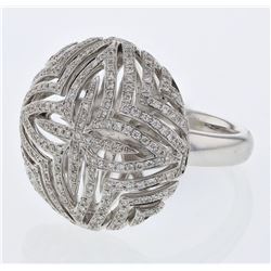 18KT White Gold Ladies Diamond Fashion Ring -# 10004