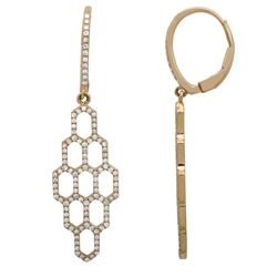 14KT Yellow Gold Diamond Earrings -# 7741-1