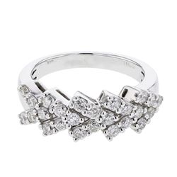 18KT White Gold Ladies Diamond Ring -# 9829