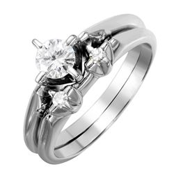 18KT White Gold Diamond Wedding Ring -# 1831