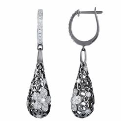 14KT White Gold Diamond Earrings -# 6213
