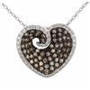 Image 1 : 14KT  Gold Diamond Pendant With Chain -# 6305-1