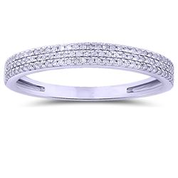 14KT White Gold Ladies Diamond Band Ring -# 8572
