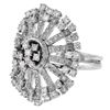 Image 1 : 14KT White Gold Ladies Diamond Ring -# 10261