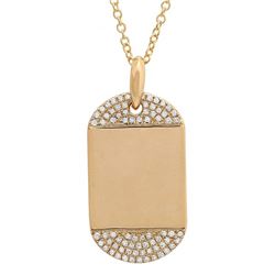 14KT Yellow Gold Diamond Pendant With Chain -# 7933-1