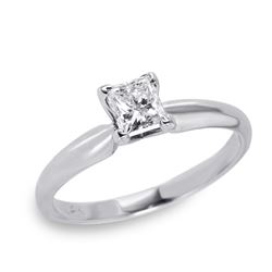 14KT White Gold Diamond Engagement Ring -# 238