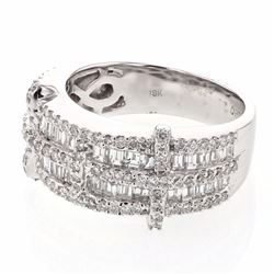 18KT White Gold Ladies Diamond Fashion Ring -# 10205