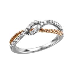 14KT Two Tone Gold Diamond Ring  -# 2150