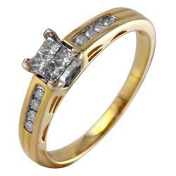 14KT Yellow Gold Diamond Engagement Ring -# 22