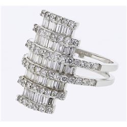 18KT White Gold Ladies Diamond Fashion Ring -# 10337