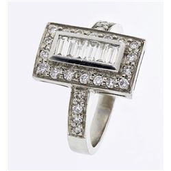 Platinum Ladies Diamond Fashion Ring -# 9864