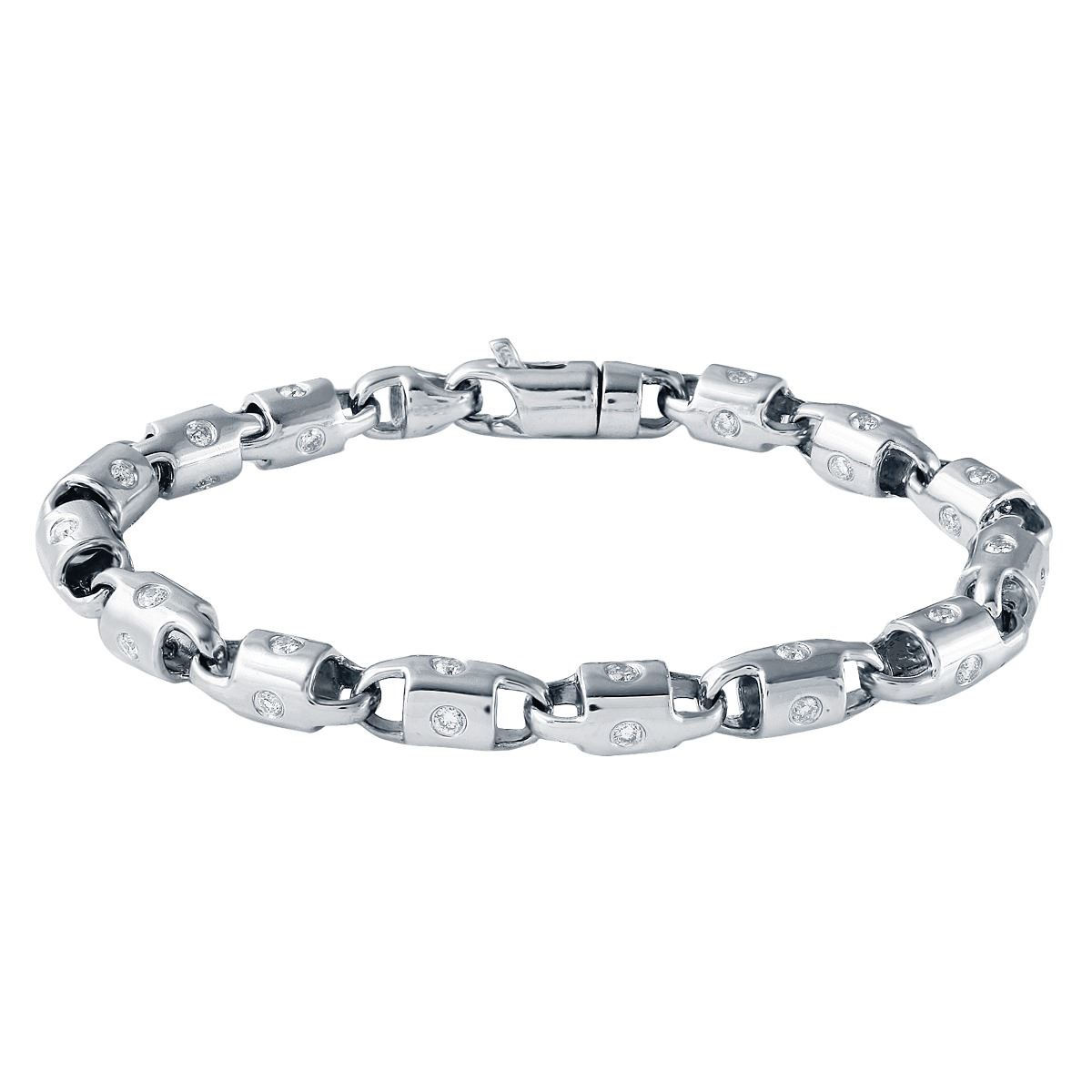 Mens white gold bangle bracelet Clearance