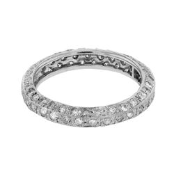 14KT White Gold Ladies Diamond Band Ring -# 9606