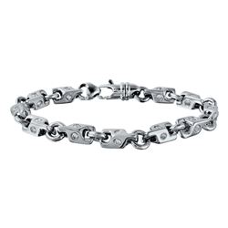 14KT White Gold Mens  Bracelet -# 10546