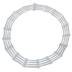 18KT White Gold Ladies Diamond Necklace -# 10489