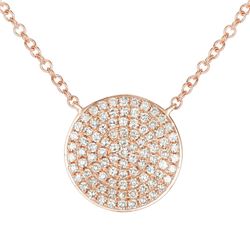 14KT Rose Gold Diamond Necklace -# 7899
