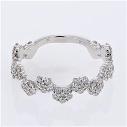 18KT White Gold Ladies Diamond Fashion Ring -# 9456