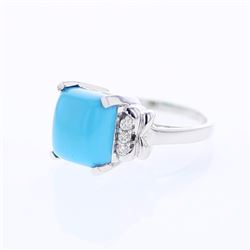 14KT White Gold Ladies Diamond and Gemstone Ring -# 8793