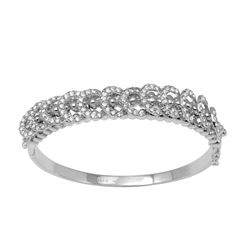 14KT White Gold Diamond Bangle Bracelet -# 6511-1