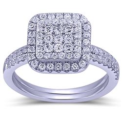14KT White Gold Ladies Diamond Ring -# 9275
