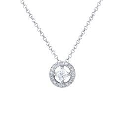 14KT White Gold Ladies Diamond Slider with Chain -# 8781