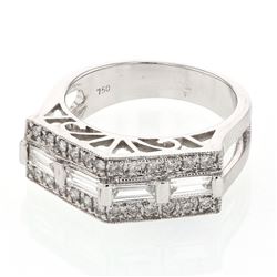 18KT White Gold Ladies Diamond Ring -# 9791