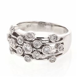 18KT White Gold Ladies Diamond Fashion Ring -# 9488