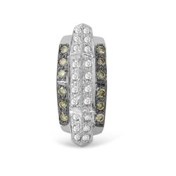 14KT White Gold Ladies Diamond Slider with Chain -# 8791