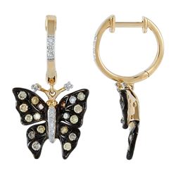 14KT Yellow Gold Diamond Earrings -# 6210