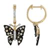 Image 1 : 14KT Yellow Gold Diamond Earrings -# 6210