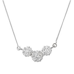 14KT White Gold Ladies Slider with Chain  -# 6725